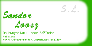 sandor loosz business card